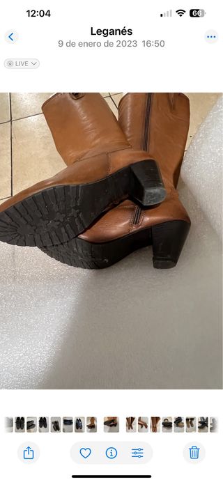 Botas de cuero marrón
