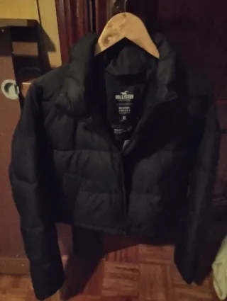 Abrigo Hollister Negro Talla XL