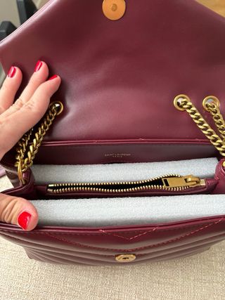 Bolso YSL Burdeos Piel