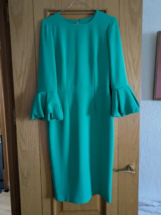 Vestido fiesta invitada verde talla S