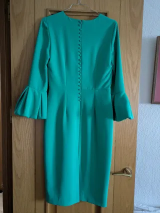 Vestido fiesta invitada verde talla S