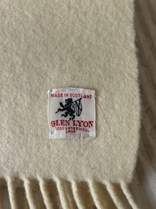Bufanda de lana Glen Lyon beige VINTAGE