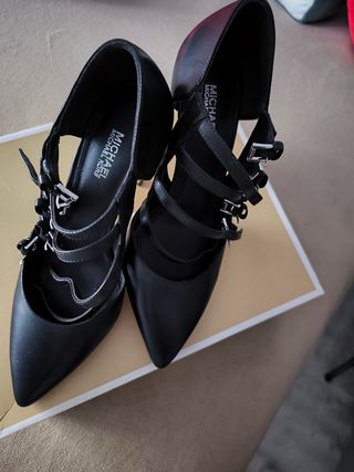 Zapatos Michael Kors Negros Tacón