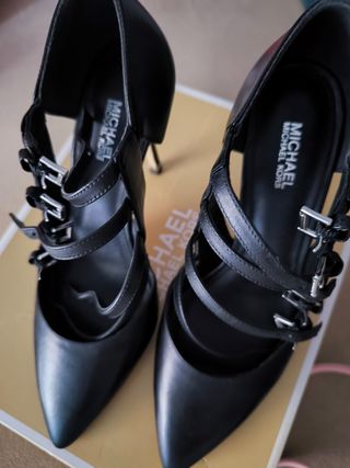 Zapatos Michael Kors Negros Tacón