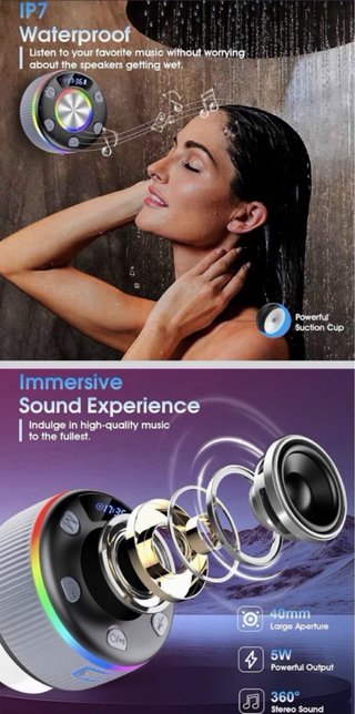 Altavoz Bluetooth Impermeable Colores LED RGB 5W