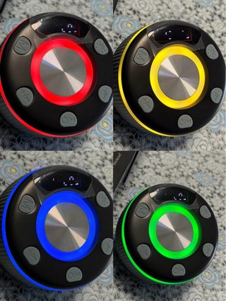 Altavoz Bluetooth Impermeable Colores LED RGB 5W