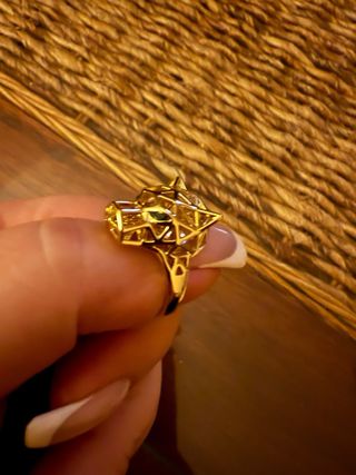 Anillo Oro Laminado 14k Diseño Pantera