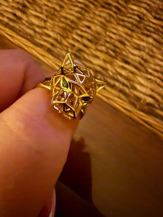 Anillo Oro Laminado 14k Diseño Pantera