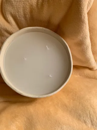 Vela Zara Home 32h Cerámica Beige/Blanco