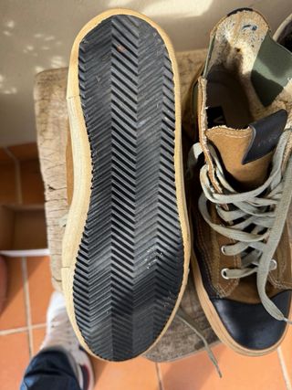 Golden Goose Sneakers Lona Marrón y Negro