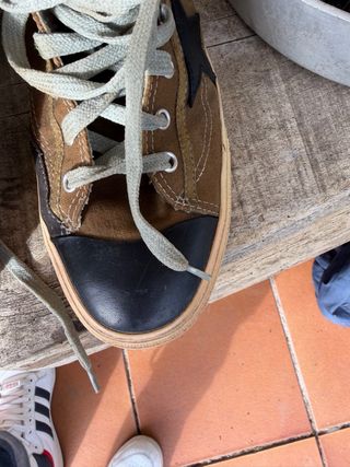 Golden Goose Sneakers Lona Marrón y Negro