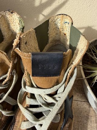 Golden Goose Sneakers Lona Marrón y Negro