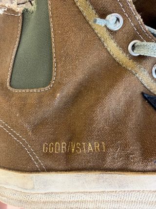 Golden Goose Sneakers Lona Marrón y Negro