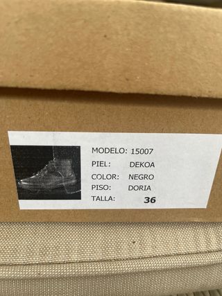 Botín piel negro erase talla 36