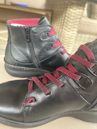 Botín piel negro erase talla 36