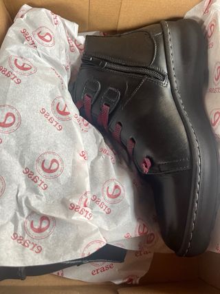 Botín piel negro erase talla 36