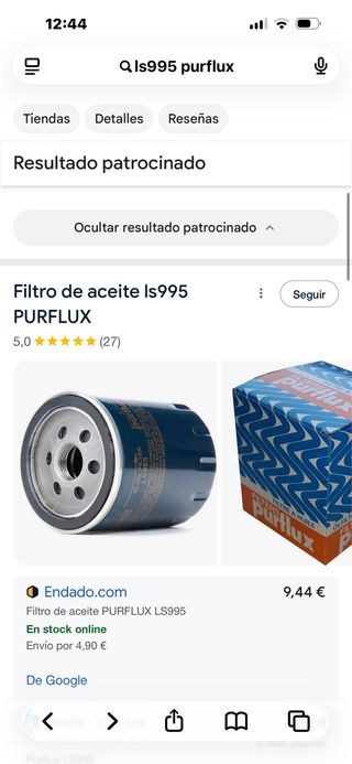 Filtro de aceite Purflux LS995