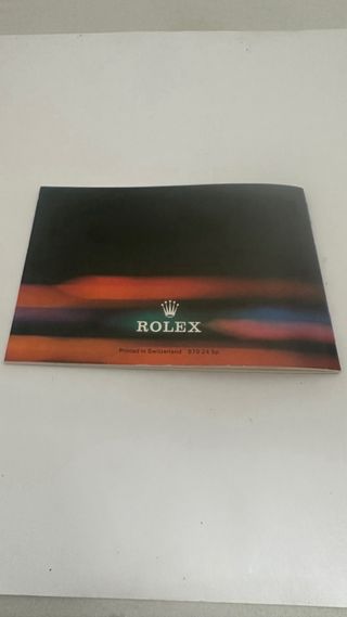 Libreto Rolex Oyster 1981