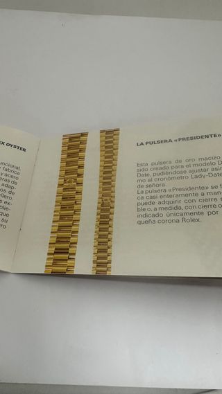 Libreto Rolex Oyster 1981