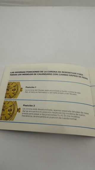 Libreto Rolex Oyster 1981