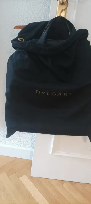 Bolso Bvlgari Cuero Negro/Azul Marino