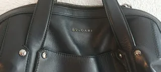 Bolso Bvlgari Cuero Negro/Azul Marino
