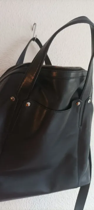 Bolso Bvlgari Cuero Negro/Azul Marino