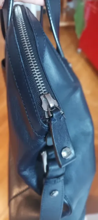 Bolso Bvlgari Cuero Negro/Azul Marino