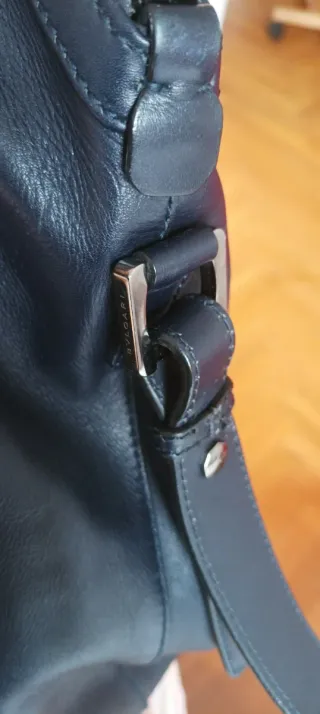 Bolso Bvlgari Cuero Negro/Azul Marino