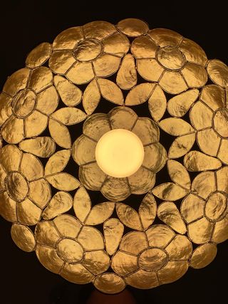 Lámpara colgante Tiffany floral efecto coral