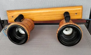 Regleta Lámpara Madera y Plástico