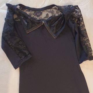 Vestido Bershka Negro Encaje Talla S