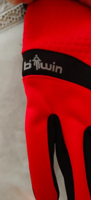 Guantes de Ciclismo Btwin Rojos