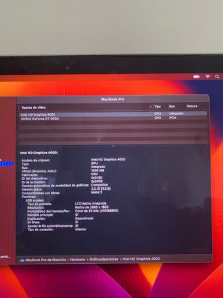 MacBook Pro 15 Retina mediados 2012 A1398