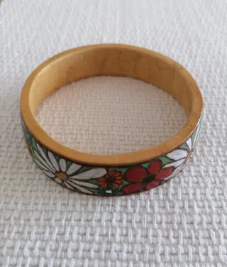 Pulsera ancha pintada a mano