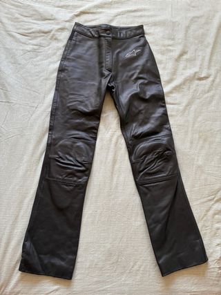 Pantalón de ir en moto de cuero Alpinestars mujer