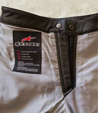 Pantalón de ir en moto de cuero Alpinestars mujer