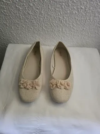 Balerinas Mango Beige Flores