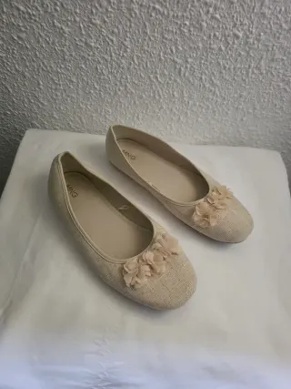 Balerinas Mango Beige Flores