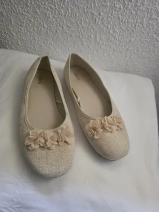 Balerinas Mango Beige Flores