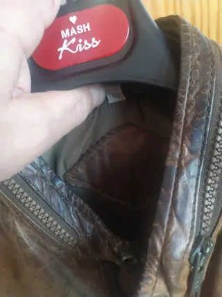 Chaleco de piel marrón