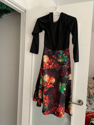 Vestido Navidad Mujer Talla M Reno Muñeco Nieve