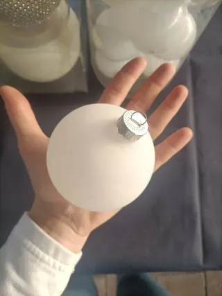 Set 18 Sfere Bianche Vetro