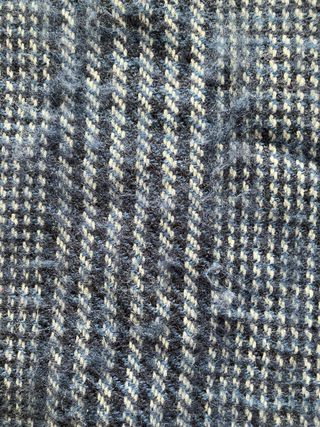 Sciarpa a quadri blu e grigio