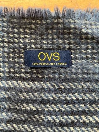 Sciarpa a quadri blu e grigio