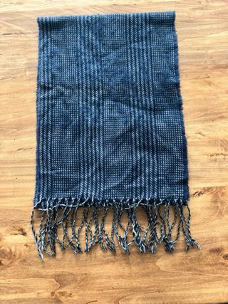 Sciarpa a quadri blu e grigio