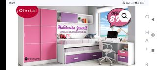 2 habitaciones juveniles de chica (completas)