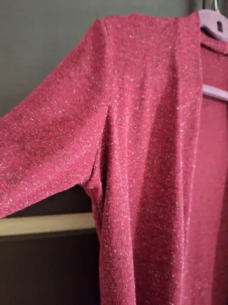 Set/completo maglia + giacca rossa lurex brillante