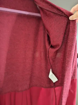 Set/completo maglia + giacca rossa lurex brillante