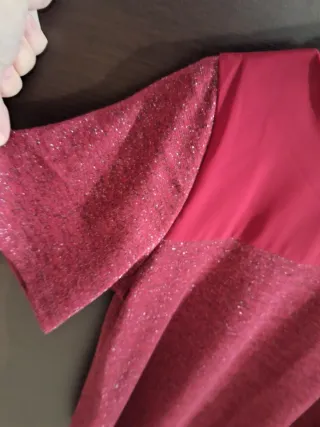 Set/completo maglia + giacca rossa lurex brillante